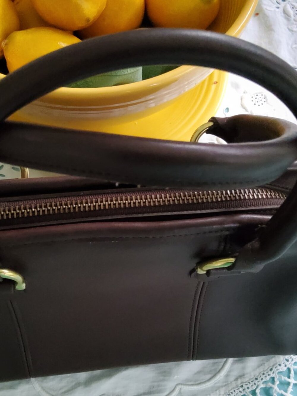 Vintage Coach Beaumont Satchel in Mahogony 9871 - Picture 14 of 15